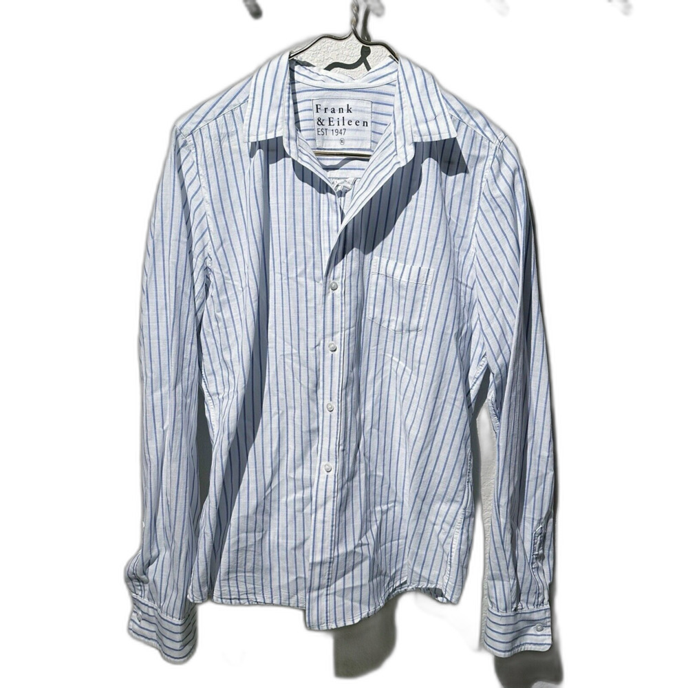 Frank & Eileen xl Blue Barry Button Up Shirt Top Size X-Large XL